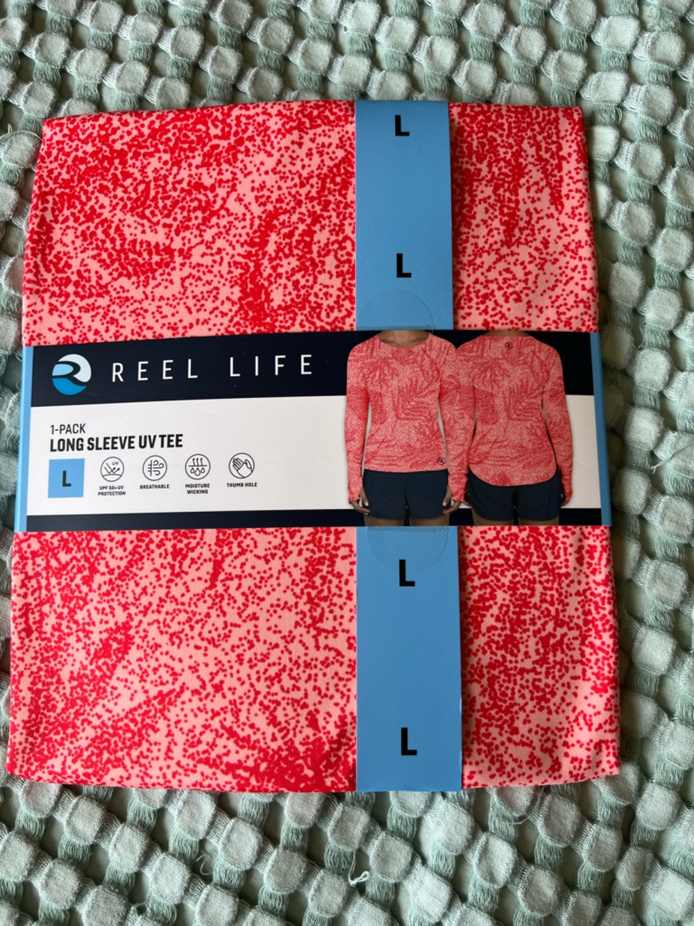 Reel Life Women's Long Sleeve UV Tee - Coral Speckle